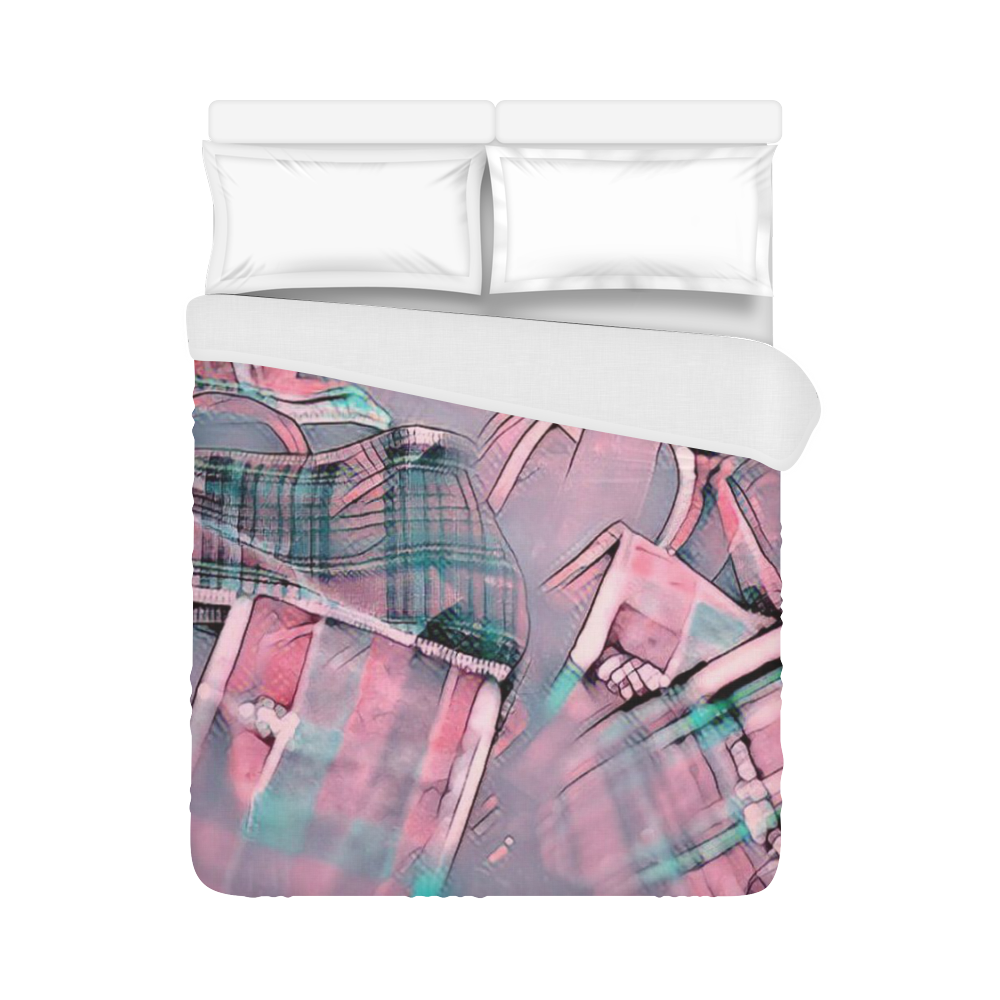 another modern moment, pink by FeelGood Duvet Cover 86"x70" ( All-over-print)