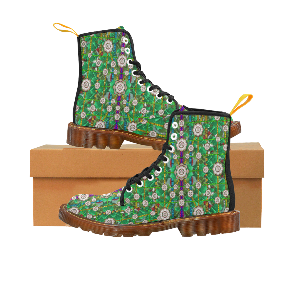 pearl flowers in the glowing forest Martin Boots For Men Model 1203H