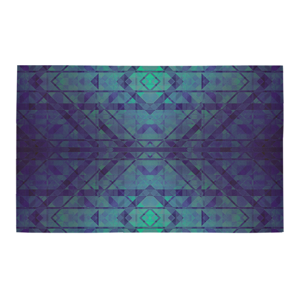 Sci-Fi Dream Blue Geometric design Bath Rug 20''x 32''