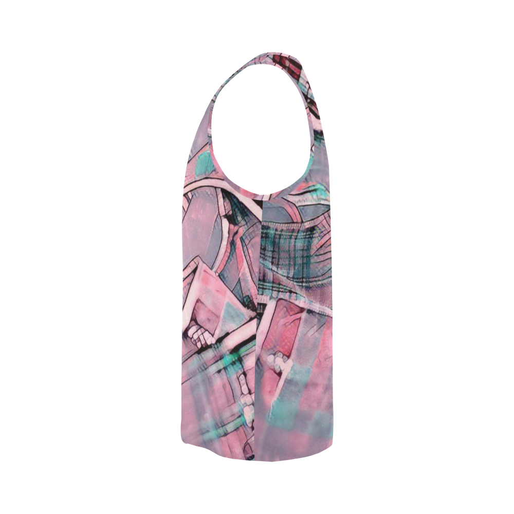 another modern moment, pink by FeelGood All Over Print Tank Top for Men (Model T43)