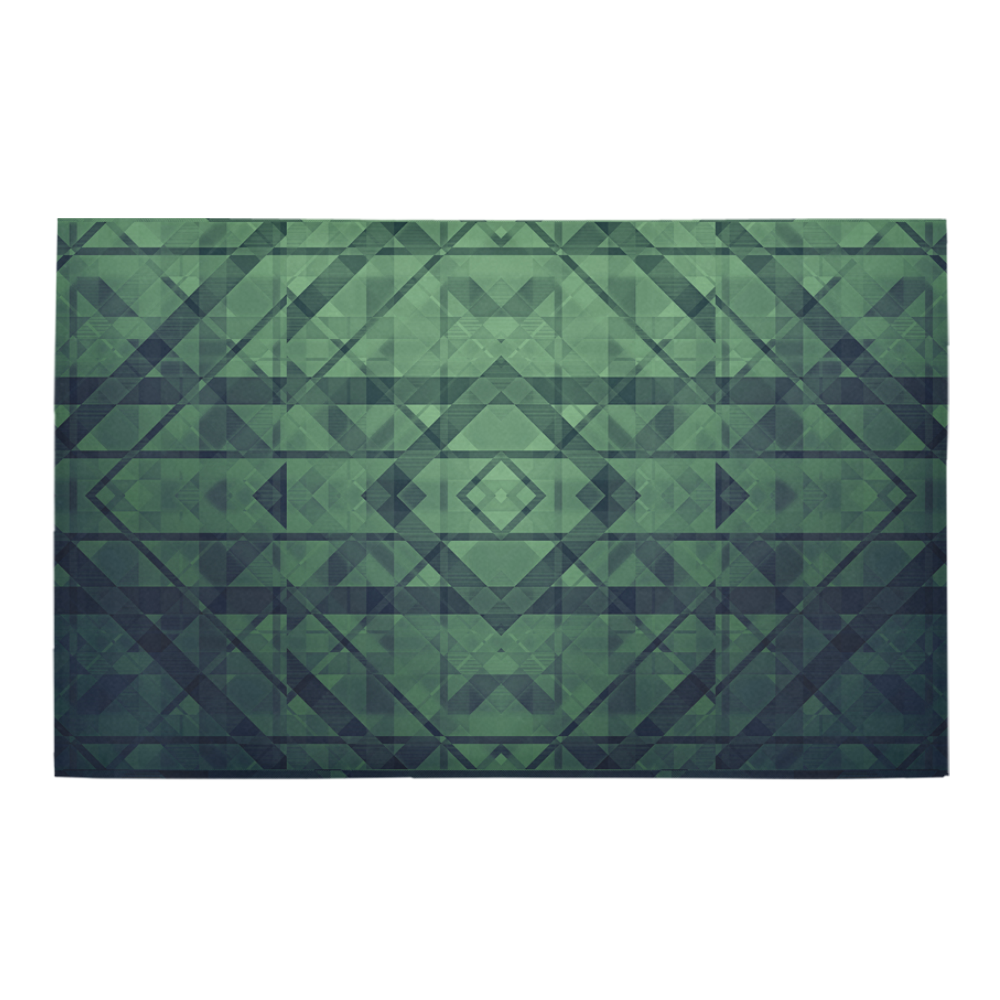 Sci-Fi Green Monster  Geometric design Bath Rug 20''x 32''