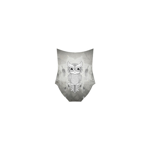 Cute owl, mandala design Strap Swimsuit ( Model S05)