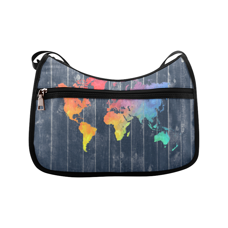 world map Crossbody Bags (Model 1616)