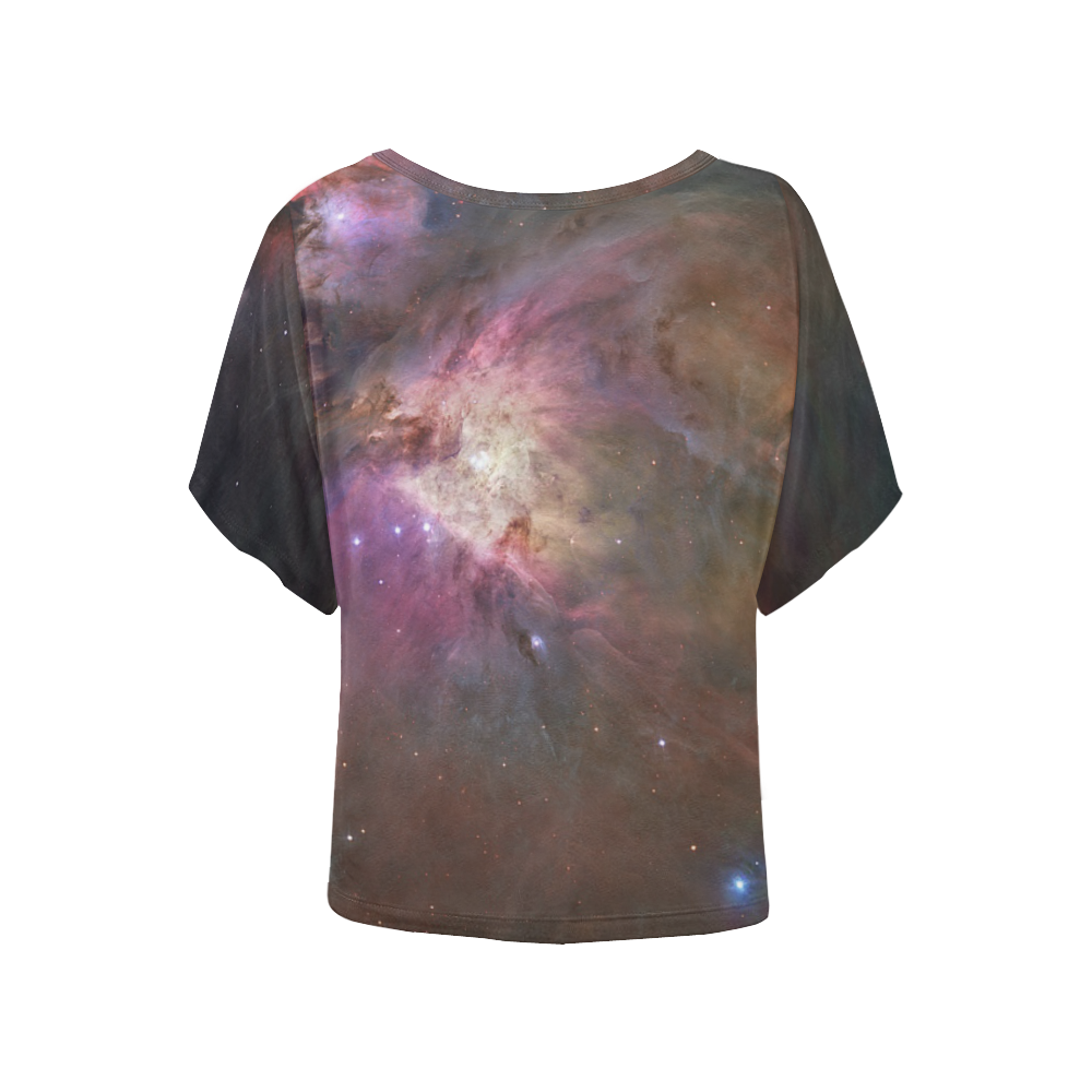 Orion Nebula Hubble 2006 Women's Batwing-Sleeved Blouse T shirt (Model T44)