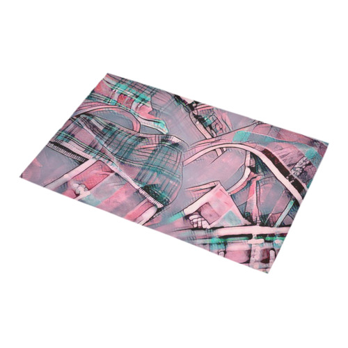 another modern moment, pink by FeelGood Bath Rug 16''x 28''