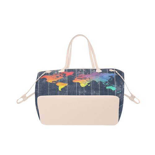 world map Clover Canvas Tote Bag (Model 1661)