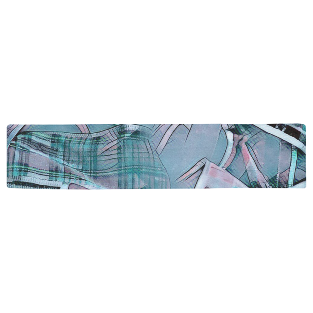 another modern moment, aqua by FeelGood Table Runner 16x72 inch