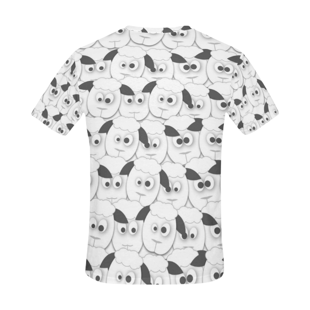 Crazy Herd of Sheep All Over Print T-Shirt for Men (USA Size) (Model T40)