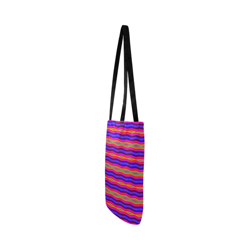 Bright Pink Purple Stripe Abstract Reusable Shopping Bag Model 1660 (Two sides)