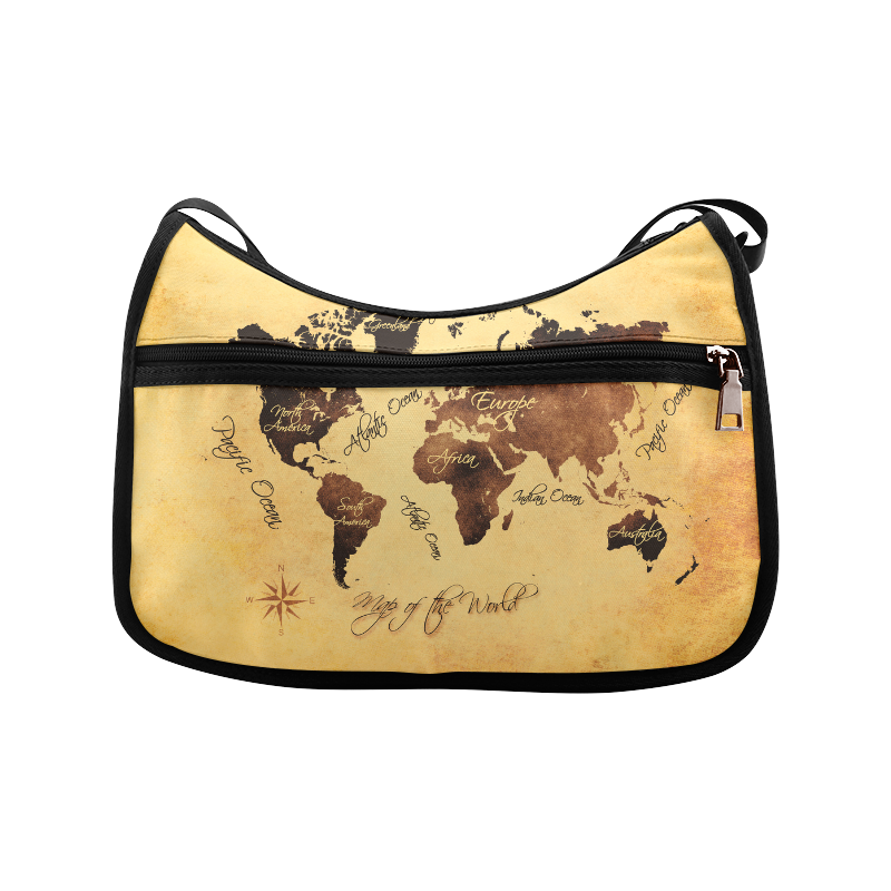world map Crossbody Bags (Model 1616)