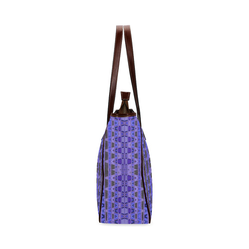 Blue Black Abstract Pattern Classic Tote Bag (Model 1644)