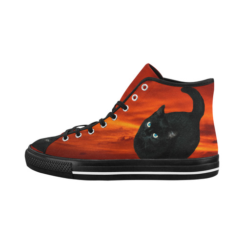 Cat and Red Sky Vancouver H Women's Canvas Shoes (1013-1)