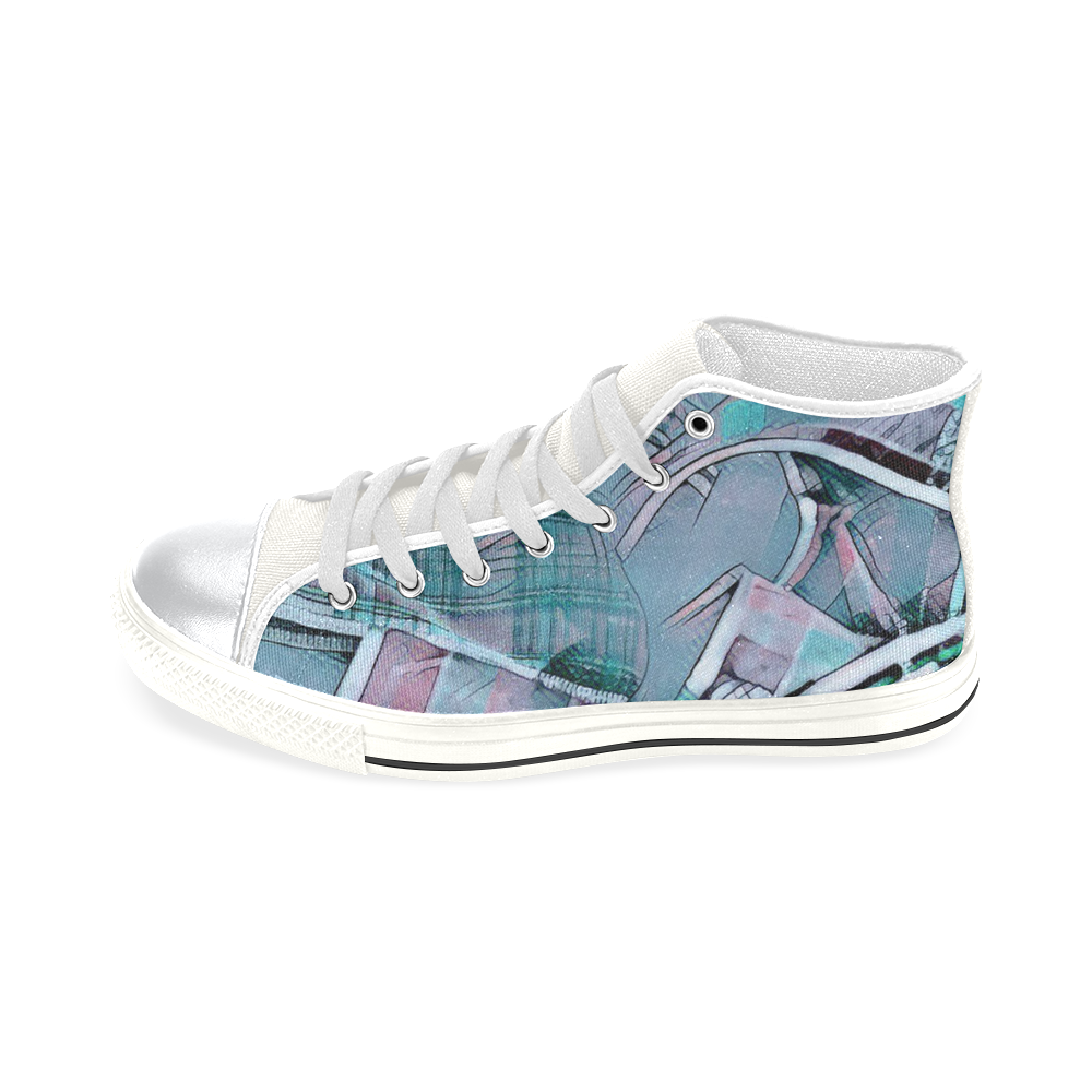 another modern moment, aqua by FeelGood High Top Canvas Women's Shoes/Large Size (Model 017)
