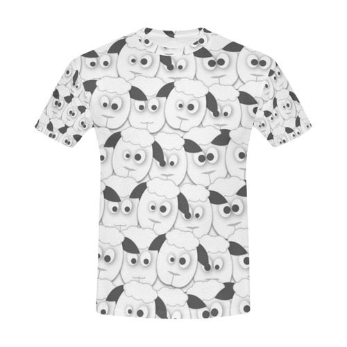 Crazy Herd of Sheep All Over Print T-Shirt for Men (USA Size) (Model T40)