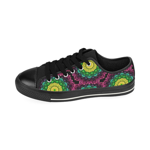 flower power kids shoes Low Top Canvas Shoes for Kid (Model 018)
