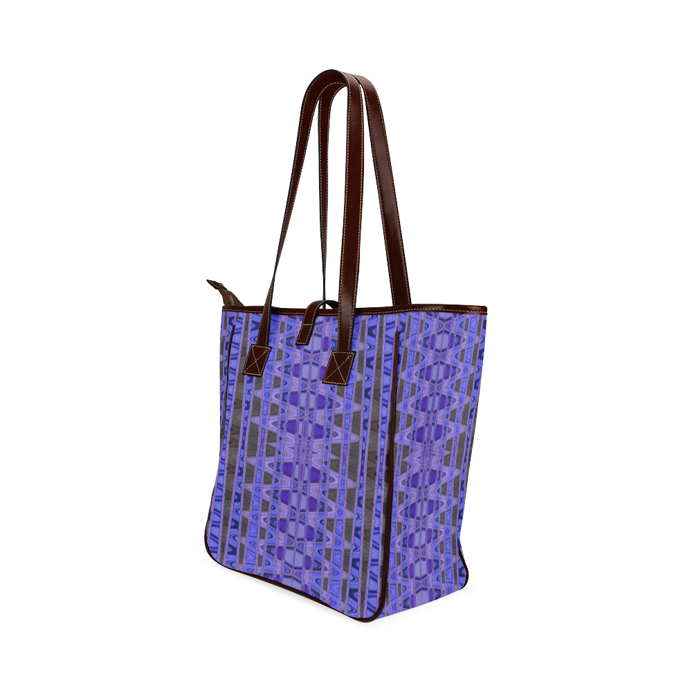 Blue Black Abstract Pattern Classic Tote Bag (Model 1644)