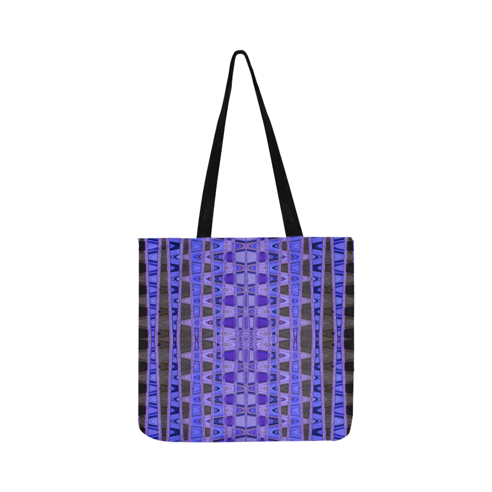 Blue Black Abstract Pattern Reusable Shopping Bag Model 1660 (Two sides)