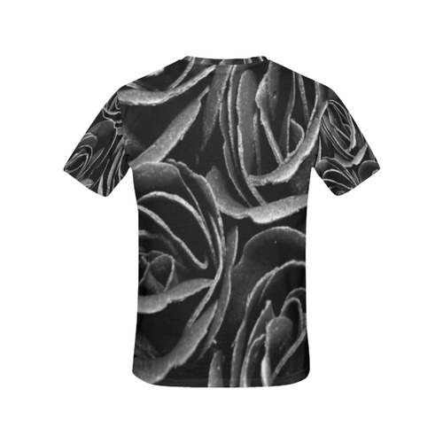 Black Roses All Over Print T-Shirt for Women (USA Size) (Model T40)