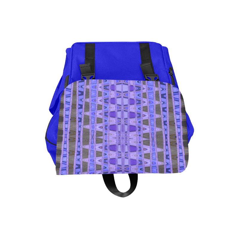 Blue Black Abstract Pattern Casual Shoulders Backpack (Model 1623)