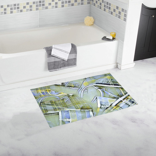 another modern moment, yellow by FeelGood Bath Rug 16''x 28''