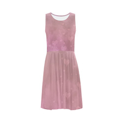Romantic Hearts In Pink Sleeveless Ice Skater Dress (D19)