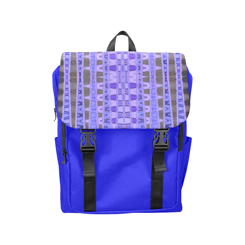 Blue Black Abstract Pattern Casual Shoulders Backpack (Model 1623)