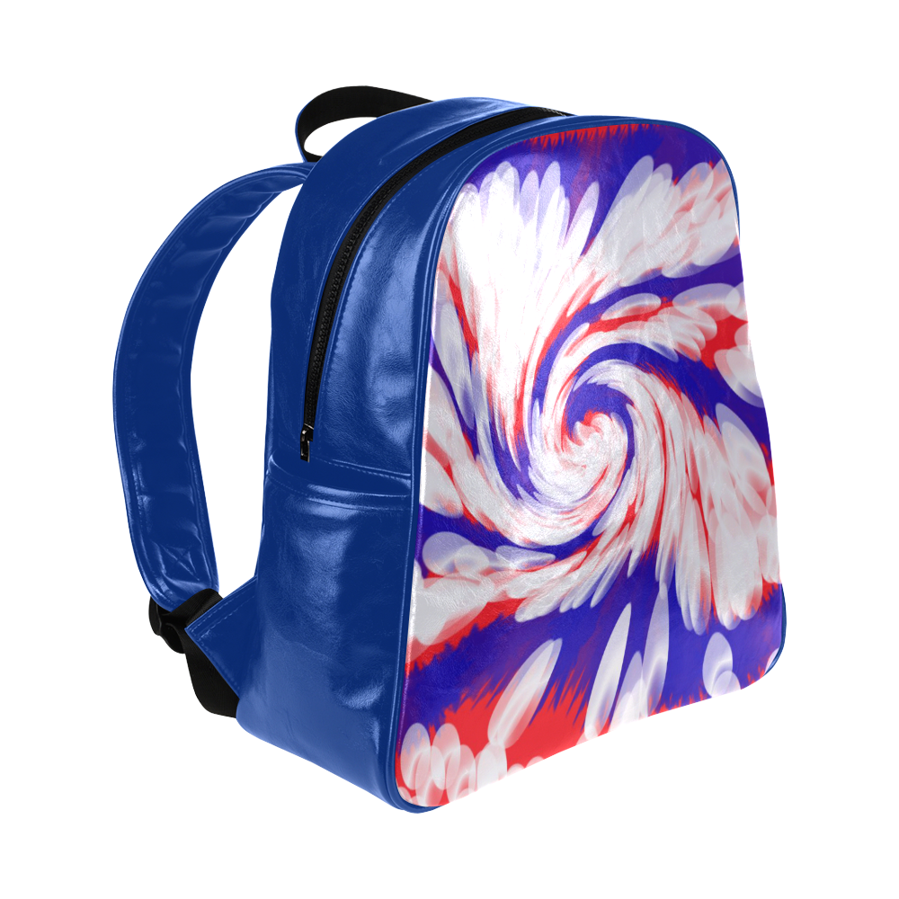 Red White Blue USA Patriotic Abstract Multi-Pockets Backpack (Model 1636)