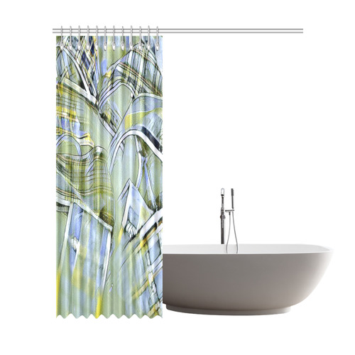 another modern moment, yellow by FeelGood Shower Curtain 72"x84"