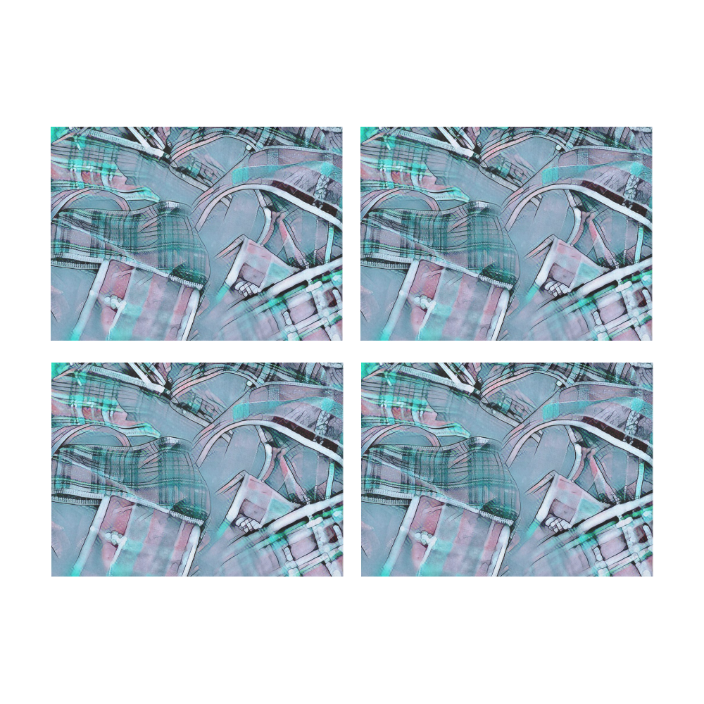 another modern moment, aqua by FeelGood Placemat 14’’ x 19’’ (Set of 4)