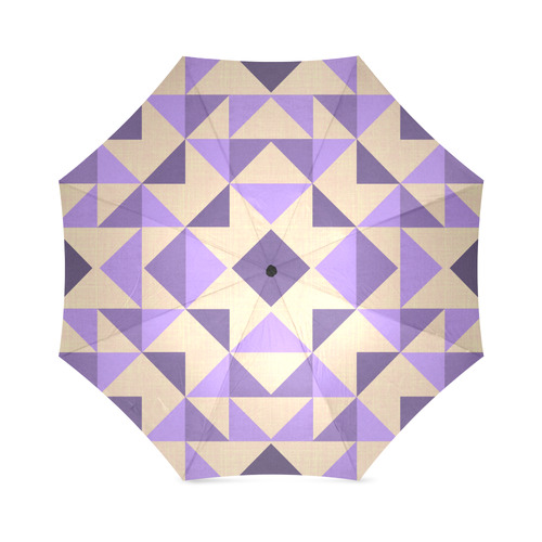 Purple aztec geometry Foldable Umbrella (Model U01)