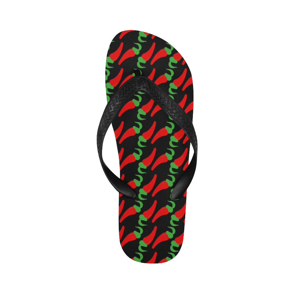 Red Hot Chilli Pepper Pattern Flip Flops for Men/Women (Model 040)