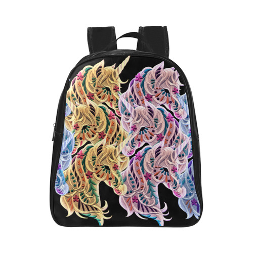 embroidered unicorns kids bags School Backpack (Model 1601)(Small)