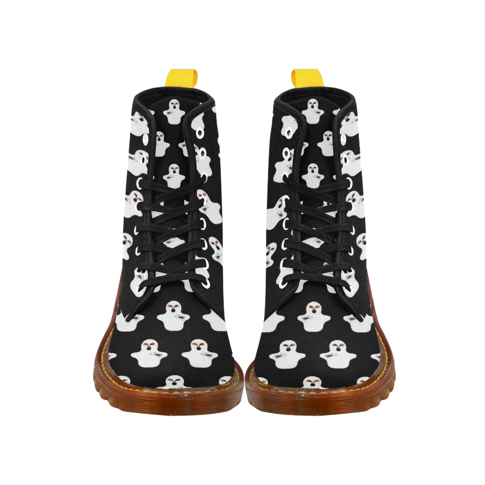 Funny Halloween - Ghost Pattern by JamColors Martin Boots For Women Model 1203H