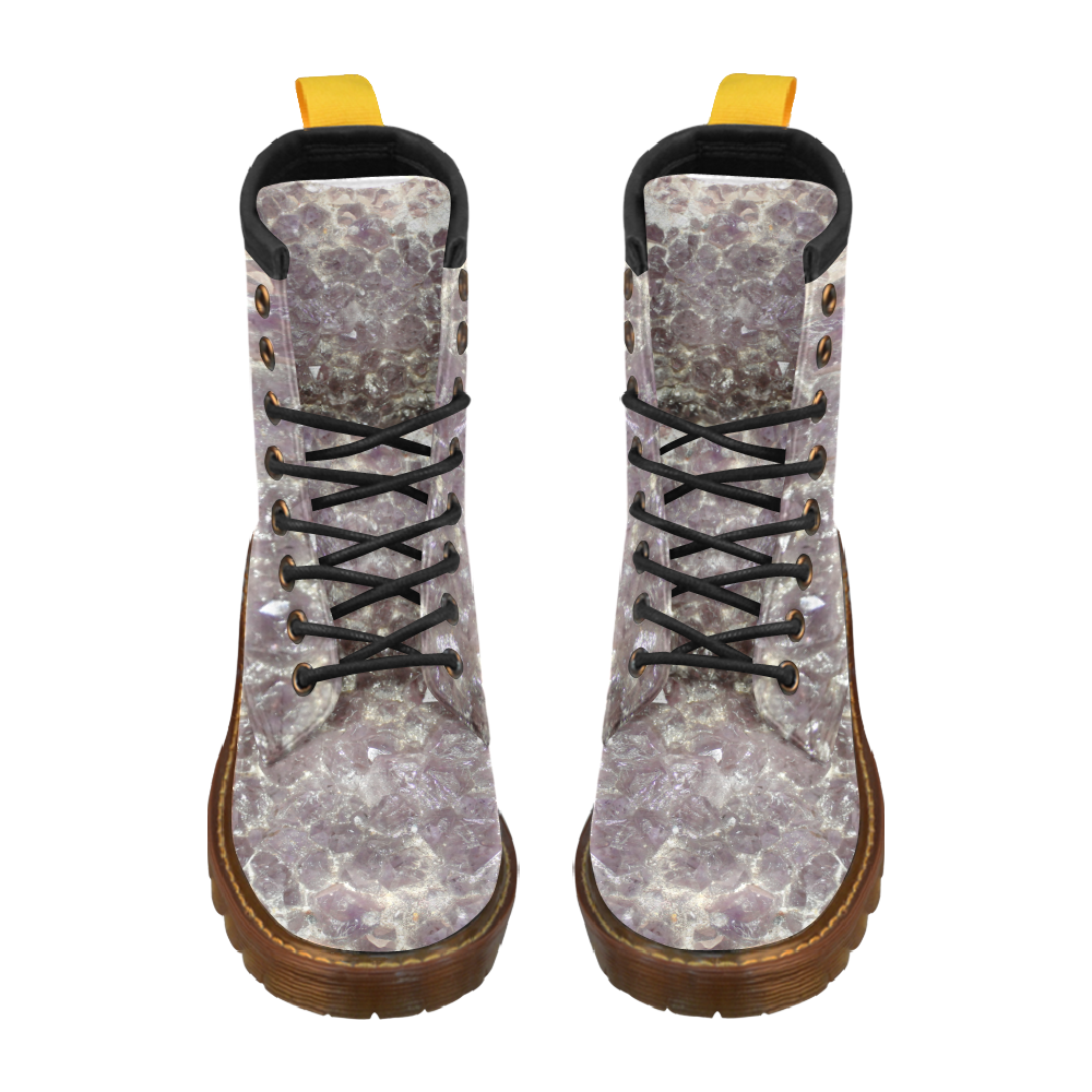 AMETHYST  CRYSTALS High Grade PU Leather Martin Boots For Men Model 402H