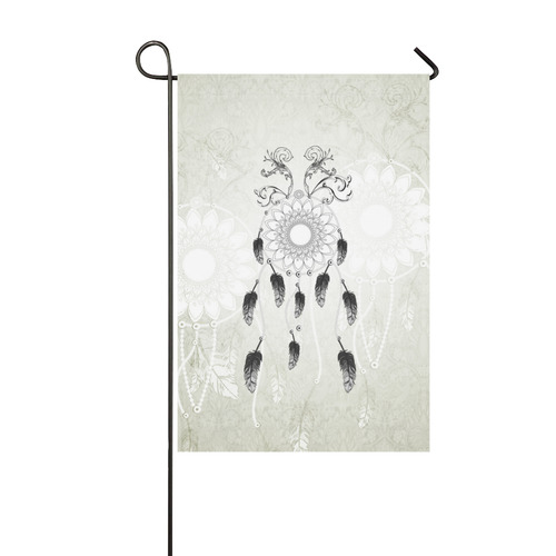 Dreamcatcher in black and white Garden Flag 12‘’x18‘’（Without Flagpole）