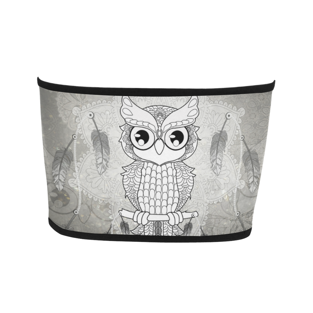 Cute owl, mandala design Bandeau Top