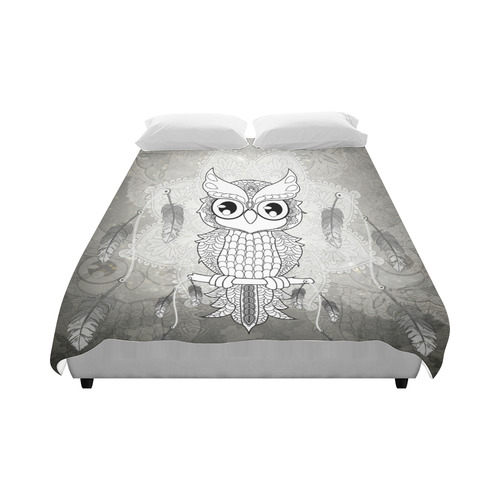 Cute owl, mandala design Duvet Cover 86"x70" ( All-over-print)