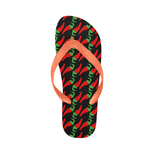 Red Hot Chilli Pepper Pattern Flip Flops for Men/Women (Model 040)