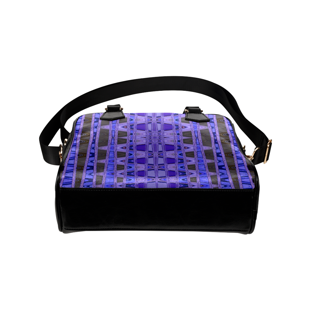 Blue Black Abstract Pattern Shoulder Handbag (Model 1634)