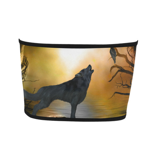 Lonely wolf in the night Bandeau Top