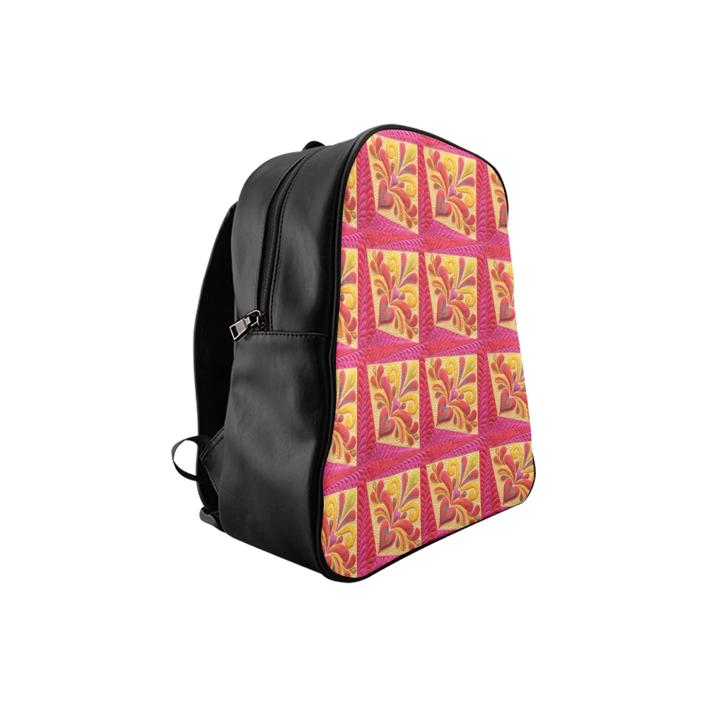 Tessellation Abstractica Mosaic 17 -floral kids bags School Backpack (Model 1601)(Small)