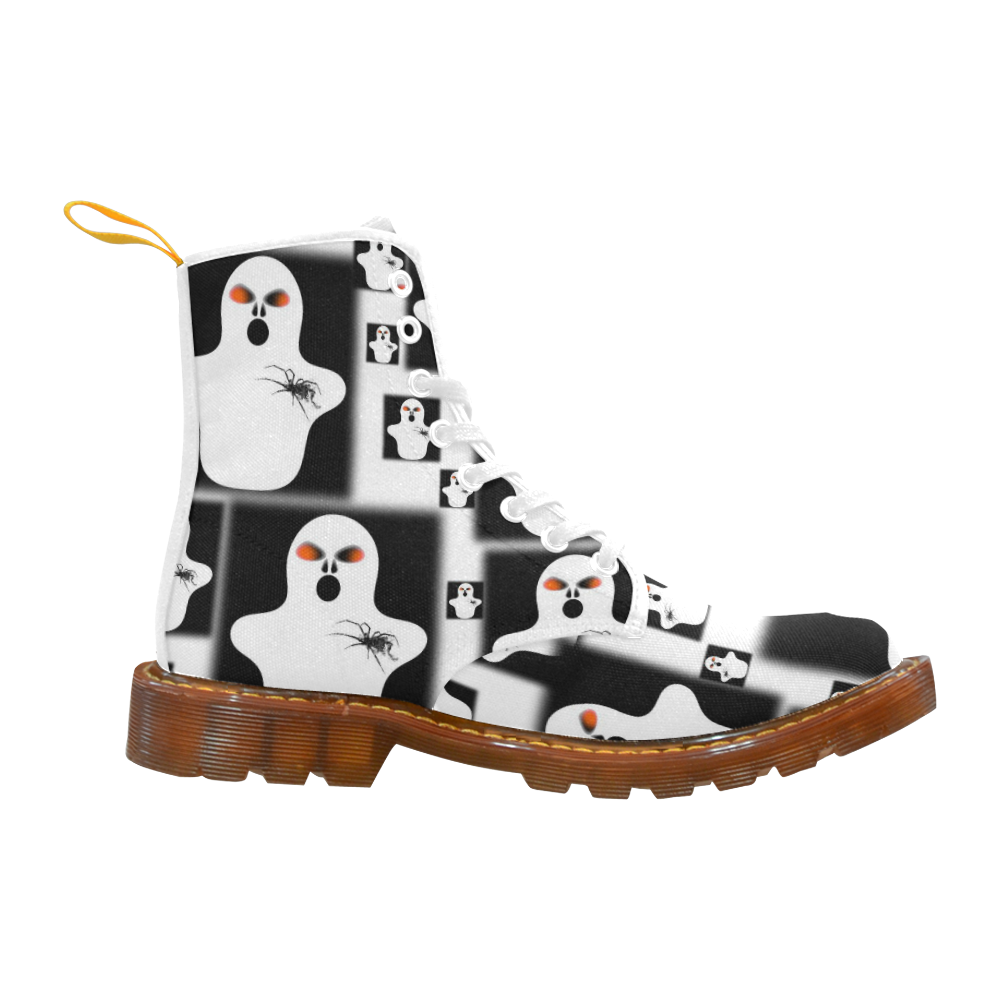 Funny Halloween - Ghost Pattern 2 by JamColors Martin Boots For Women Model 1203H