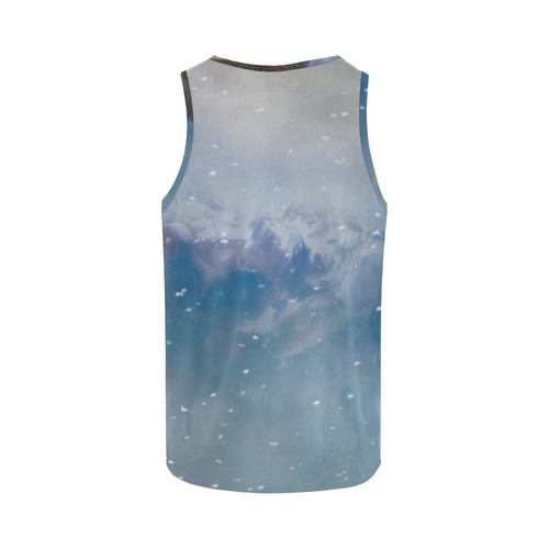 A american bald eagle flies in the snowy mountains All Over Print Tank Top for Men (Model T43)