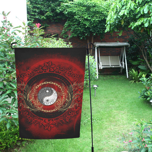 The sign ying and yang Garden Flag 12‘’x18‘’（Without Flagpole）