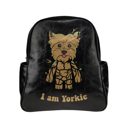 I am Yorkie Multi-Pockets Backpack (Model 1636)