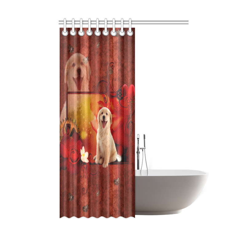 Sweet golden retriever Shower Curtain 48"x72"