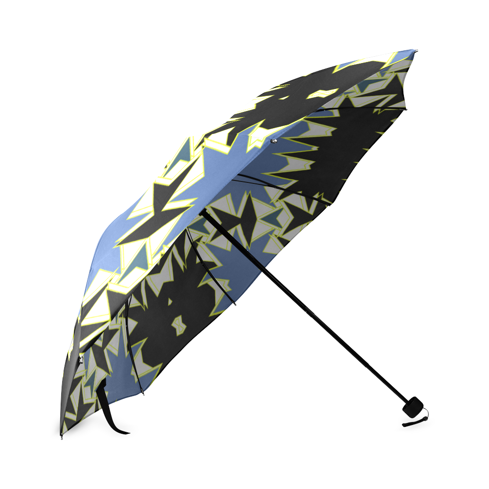 Black and blue Foldable Umbrella (Model U01)