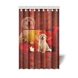 Sweet golden retriever Shower Curtain 48"x72"