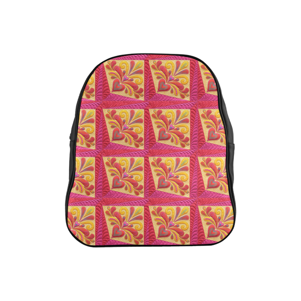 Tessellation Abstractica Mosaic 17 -floral kids bags School Backpack (Model 1601)(Small)