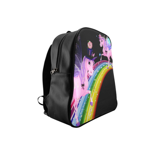 unicorns and rainbows kids bags School Backpack (Model 1601)(Small)